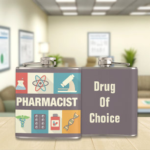 Professional Pharmacist Iconic Designed Hip Flask