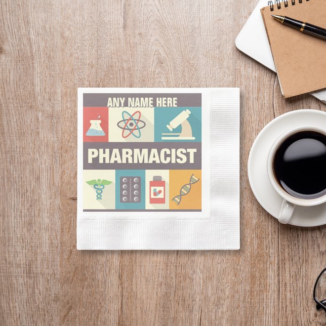 Professional Pharmacist Iconic Designed Napkin (Creator Uploaded)