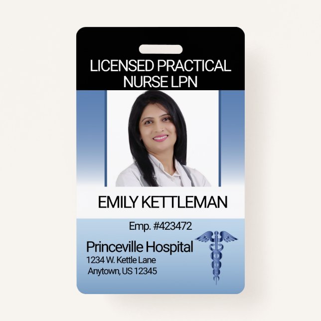 Professional Photo Badge - Editable ID Badge (Front)