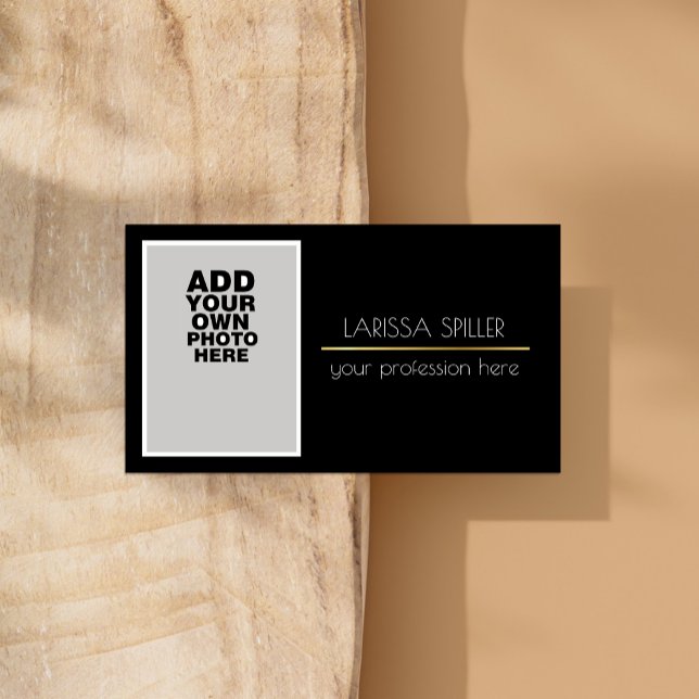 Professional photo black business card (Creator Uploaded)