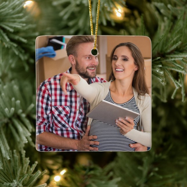 Professional Photo Ceramic Square Ornament (Tree)