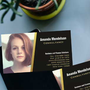 Professional photo headshot contact information business card