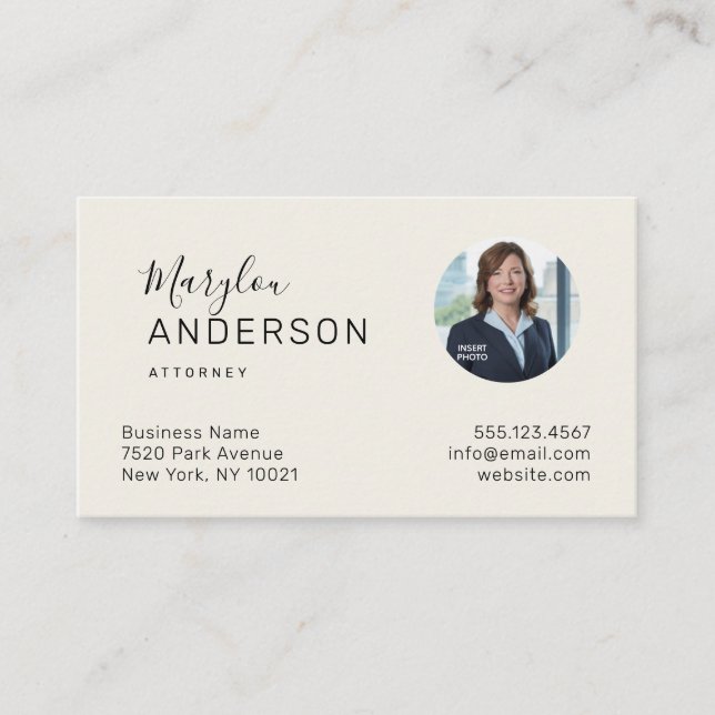 Professional (PHOTO INSERT) UNISEX - Business Card (Front)