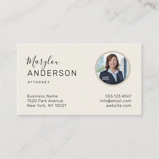 Professional (PHOTO INSERT) UNISEX - Business Card (Front)