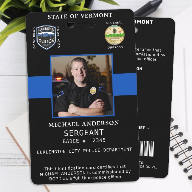 Professional Photo Law Enforcement Police ID Card Badge (Creator Uploaded)