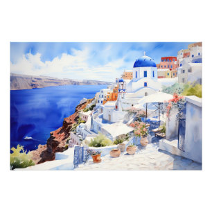 Professional Photo Paper (Satin) Oia Santorini Print