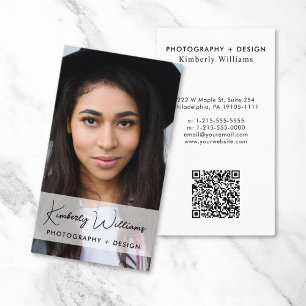 Professional Photo QR Code Business Card