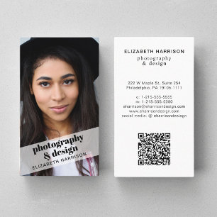 Professional Photo QR Code Business Card