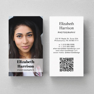 Professional Photo QR Code Business Card