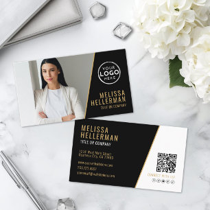 Professional Photo QR Code Company Your Logo Business Card