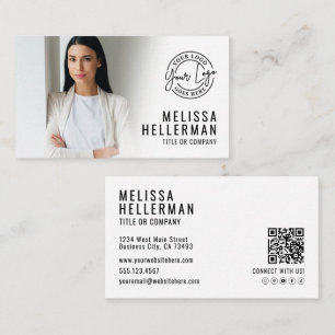 Professional Photo QR Code Company Your Logo Business Card