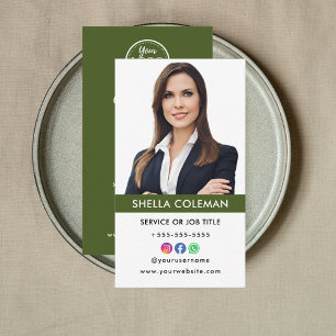 Professional Photo Qr Code Instagram Facebook Business Card