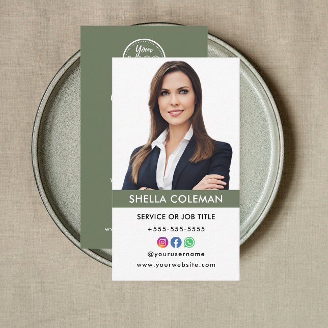 Professional Photo Qr Code Instagram Facebook Business Card (Creator Uploaded)