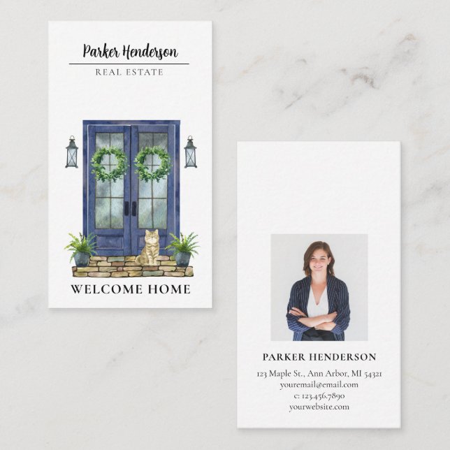 Professional Photo Real Estate Business Card (Front/Back)