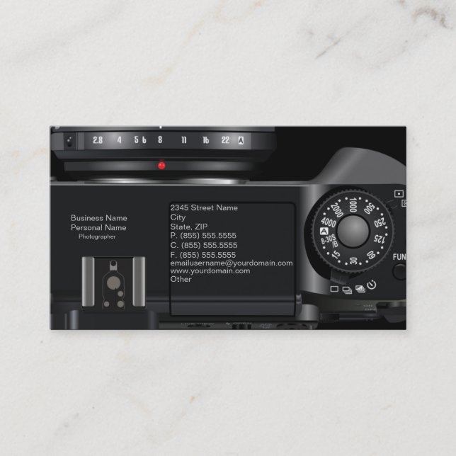 Professional Photographer Business Card (Front)