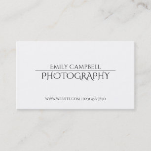 Professional Photographer Business Card