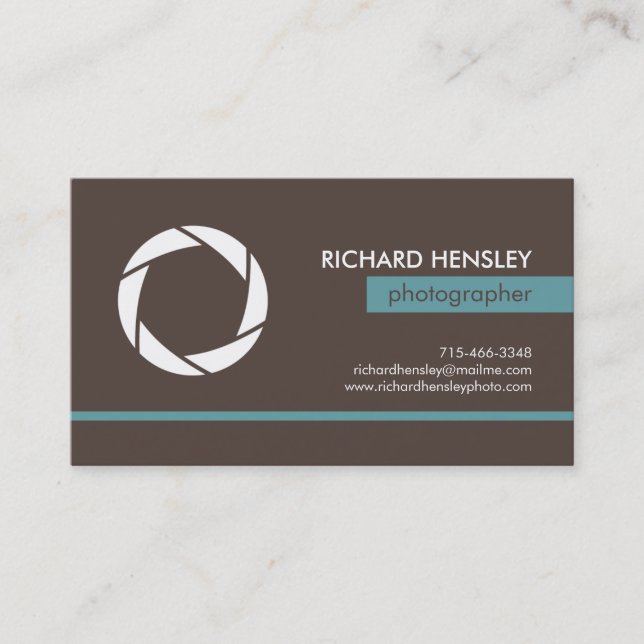 Professional Photographer Business Card (Front)