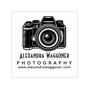 Professional Photographer Camera #7 Business Logo Self-inking Stamp
