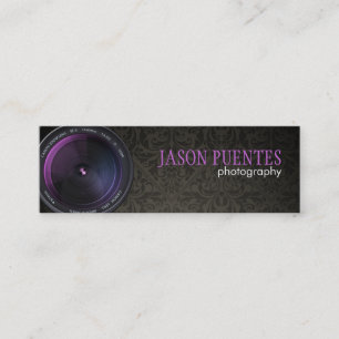 Professional Photographer Camera Lens Mini Business Card