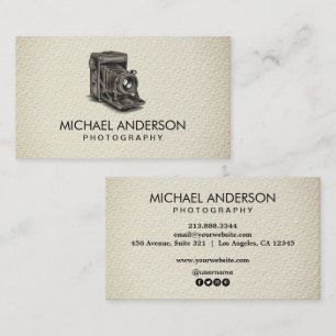 Professional Photographer camera logo Photography  Business Card