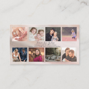 Professional Photographer Marble - 8 photo design Business Card