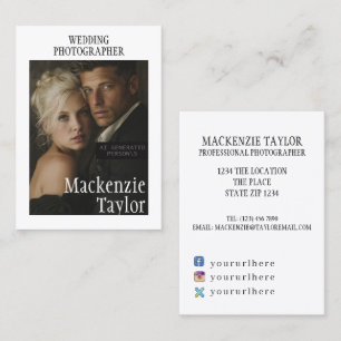 Professional Photographer Personalised Photo  Business Card