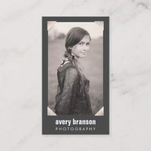 Professional Photographer Silver Corner Photocard Business Card