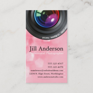Professional Photographer Vertical Business Card 3