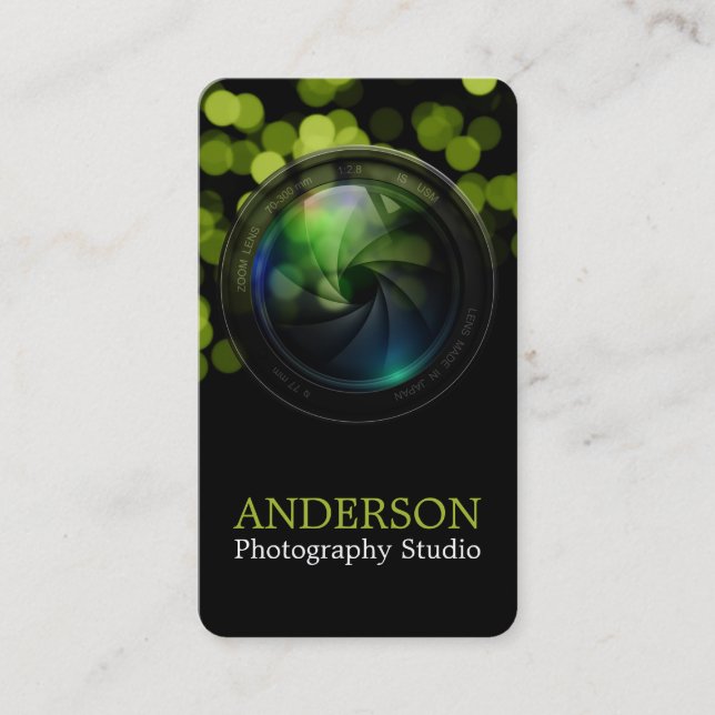 Professional Photographer Vertical Business Card 8 (Front)