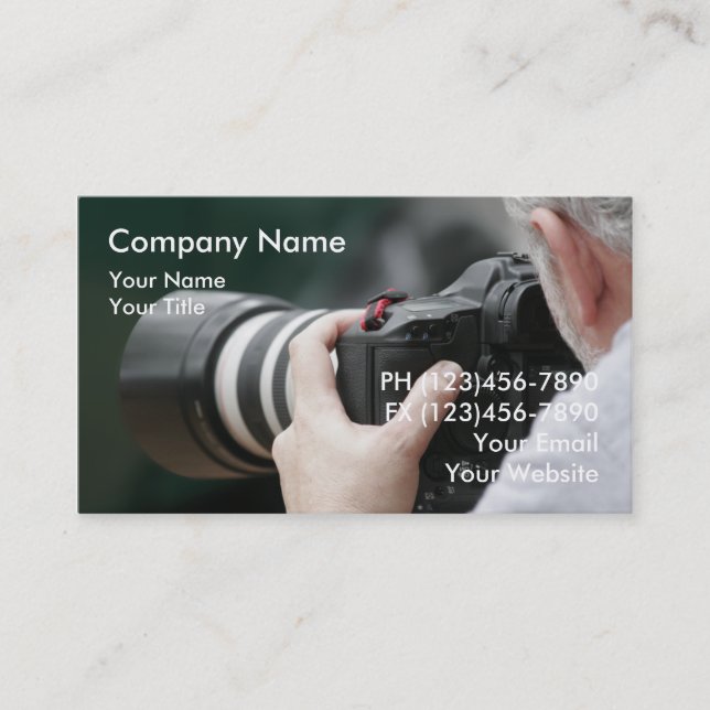 Professional Photography Business Card (Front)