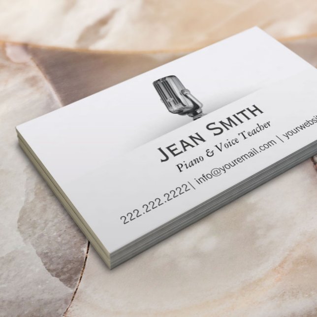 Professional Piano & Voice Teacher Business Card (Creator Uploaded)