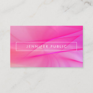 Professional Pink Blue Purple Elegant Trendy Colou Business Card