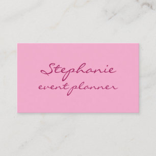 Professional Pink Colourful Girly Modern Elegant Business Card