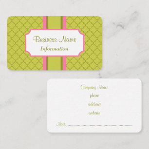 Professional Pink Olive Business Card