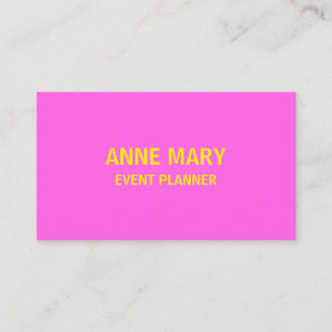 Professional Pink Orange Yellow Colourful Modern Business Card
