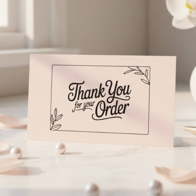 Professional Pink Small Business Thank You Card (Creator Uploaded)