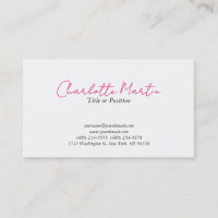 Professional Pink White Manager Consultant Chief