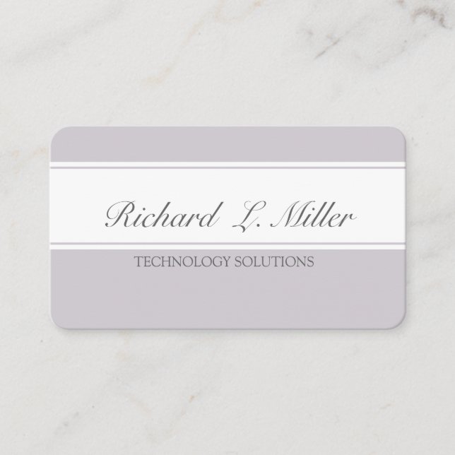 Professional Plain Computer Tech Repair  IT Business Card (Front)