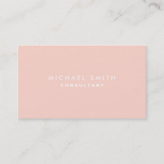 Professional Plain Elegant Interior Decorator Pink Business Card