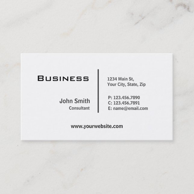 Professional Plain Elegant Modern Computer Repair Business Card (Front)
