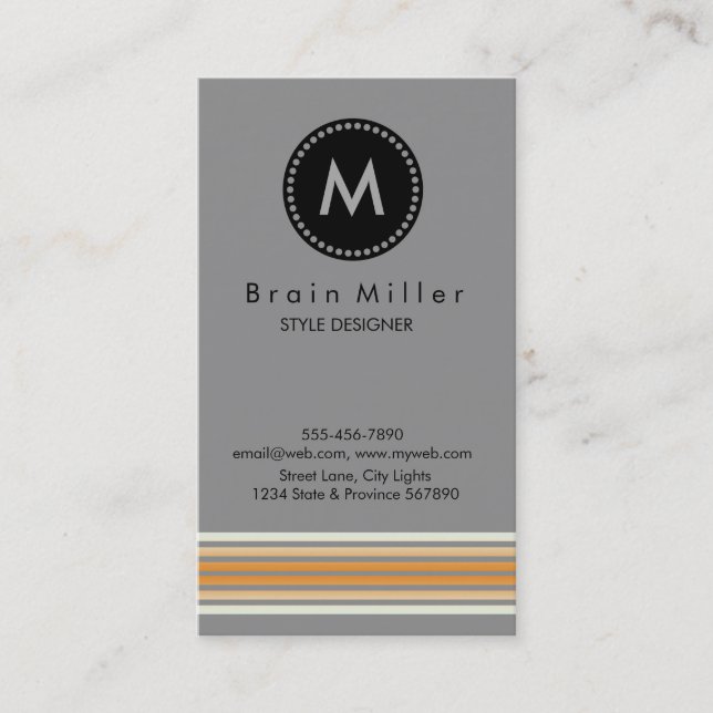 Professional Plain Elegant Modern Simple Business Card (Front)