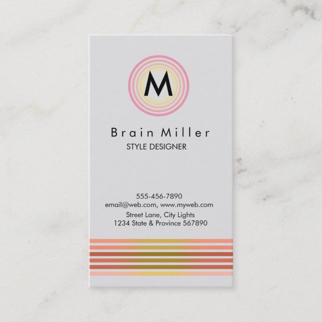 Professional Plain Elegant Modern Simple Business Card (Front)