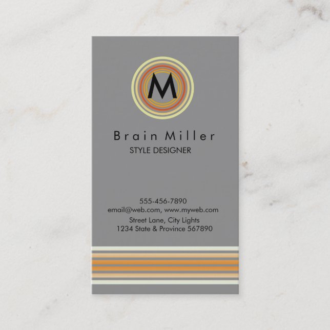 Professional Plain Elegant Modern Simple Business Card (Front)