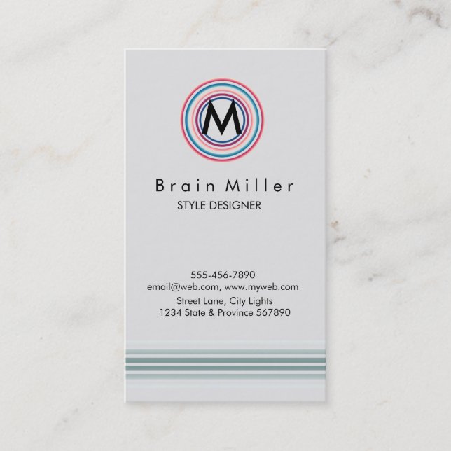 Professional Plain Elegant Modern Simple Business Card (Front)