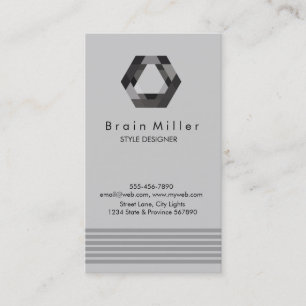 Professional Plain Elegant Modern Simple Hexagon Business Card