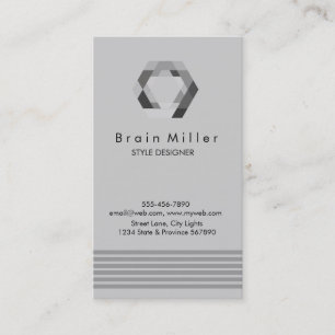 Professional Plain Elegant Modern Simple Hexagon Business Card
