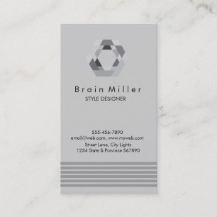Professional Plain Elegant Modern Simple Hexagon Business Card