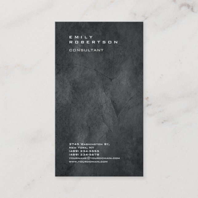 Professional Plain Grey Trendy Modern Minimalist Business Card (Front)