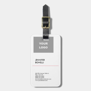 Professional plain minimalist modern add your logo luggage tag