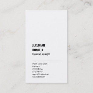 Professional plain minimalist modern business card